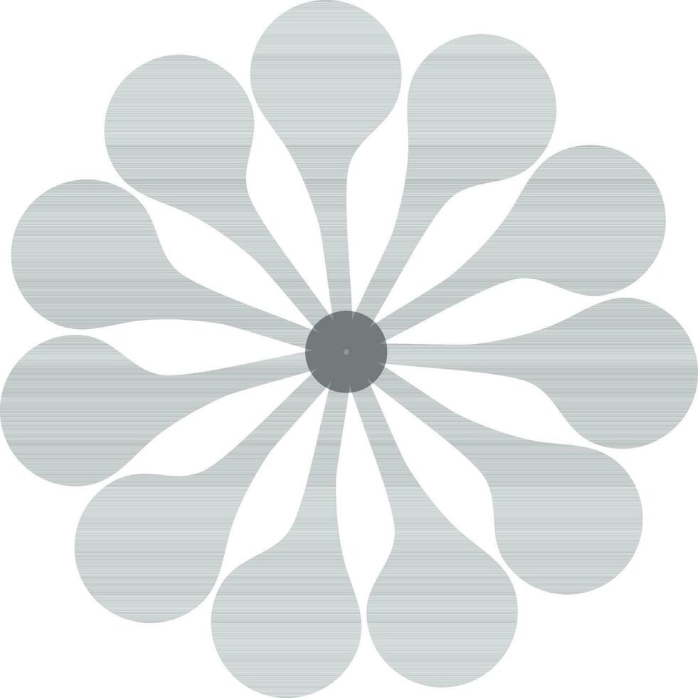 Gray flower design on white background. vector