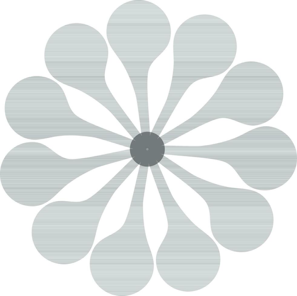 gris flor diseño en blanco antecedentes. vector