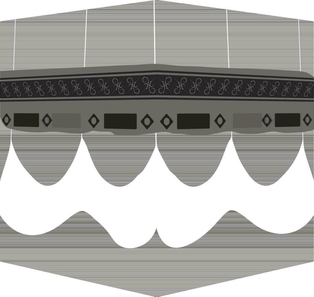 Holy kaaba in Mecca Saudi Arab. vector