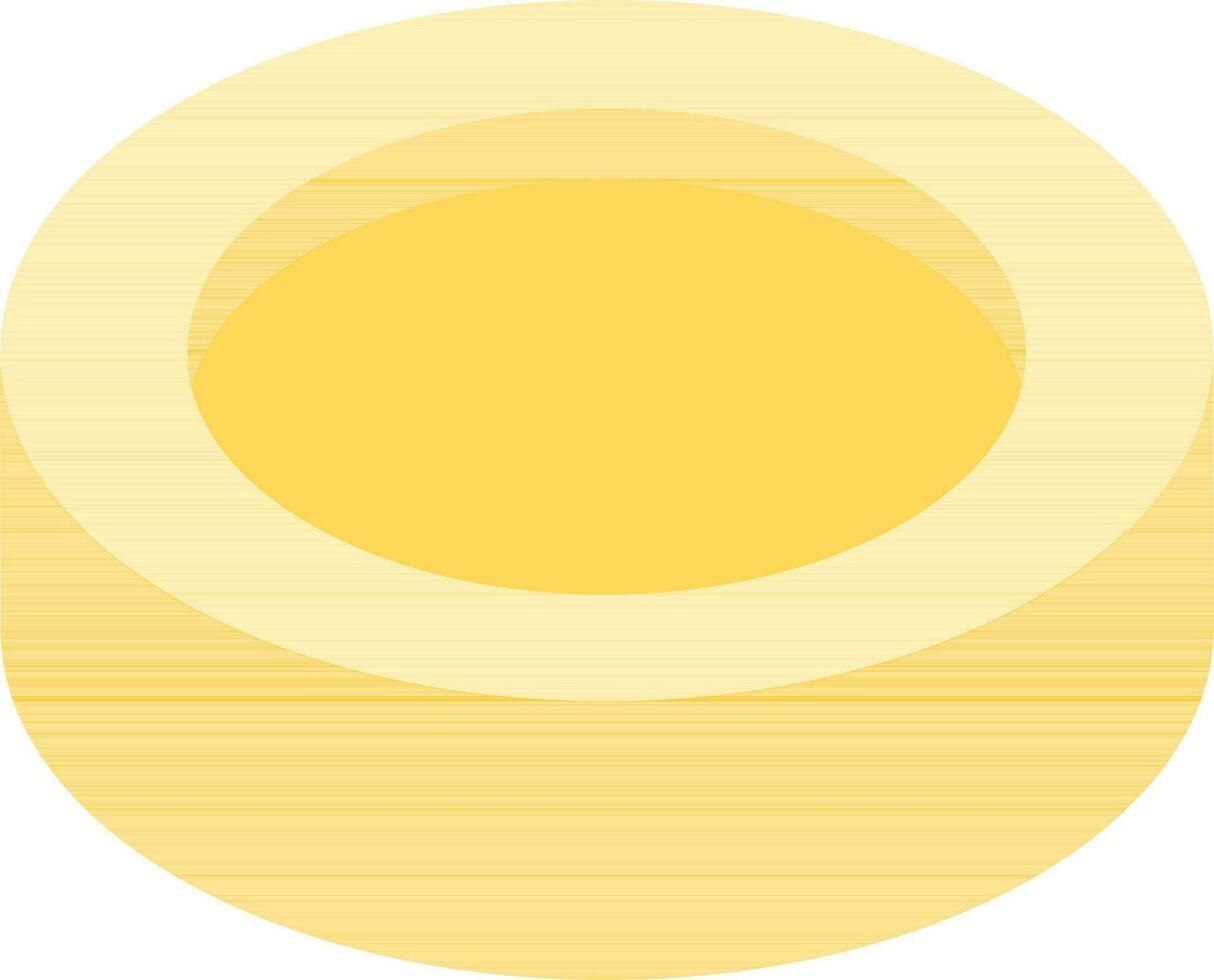 3D Isometric Yellow Coin Icon on White Background. vector