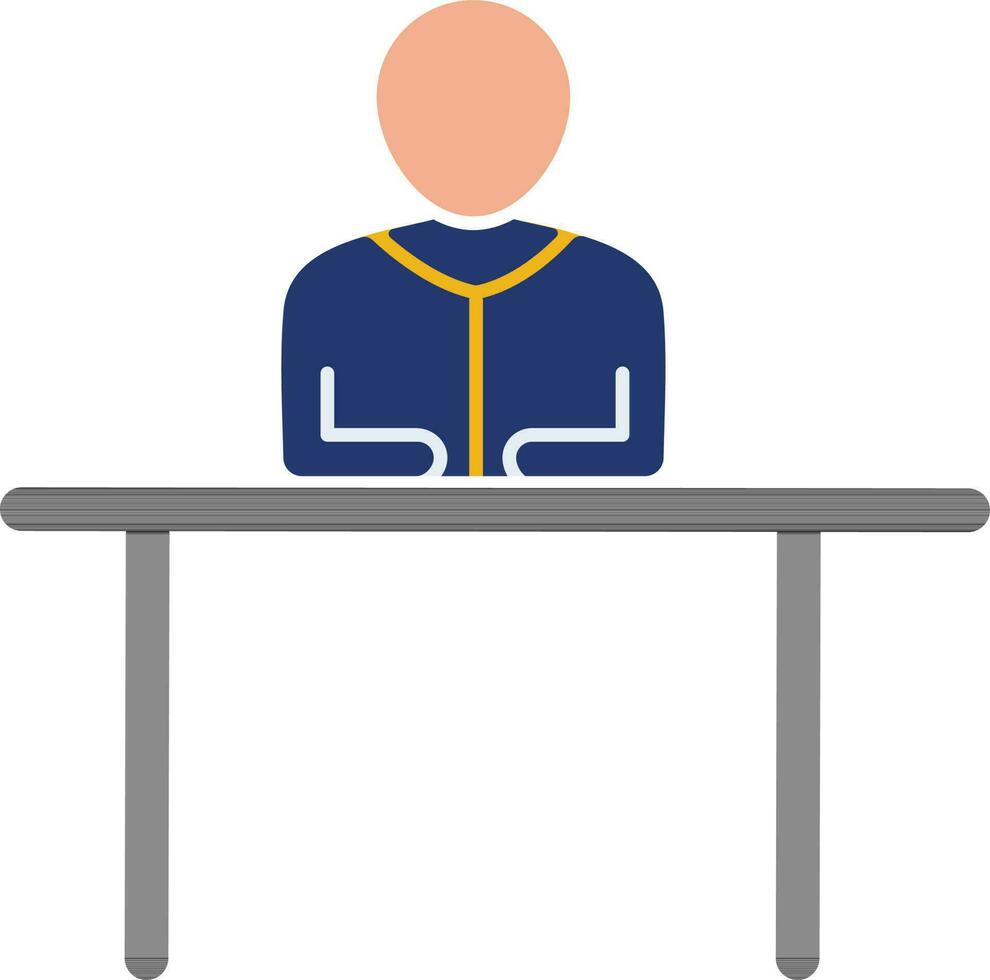 Character of faceless man. vector