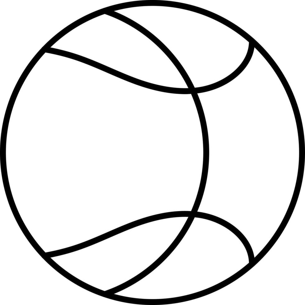 Line Art Basketball Icon in Flat Style. vector