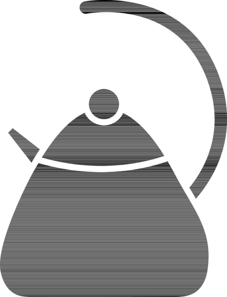 Line Art Illustration of Kettle Icon In Flat Style vector