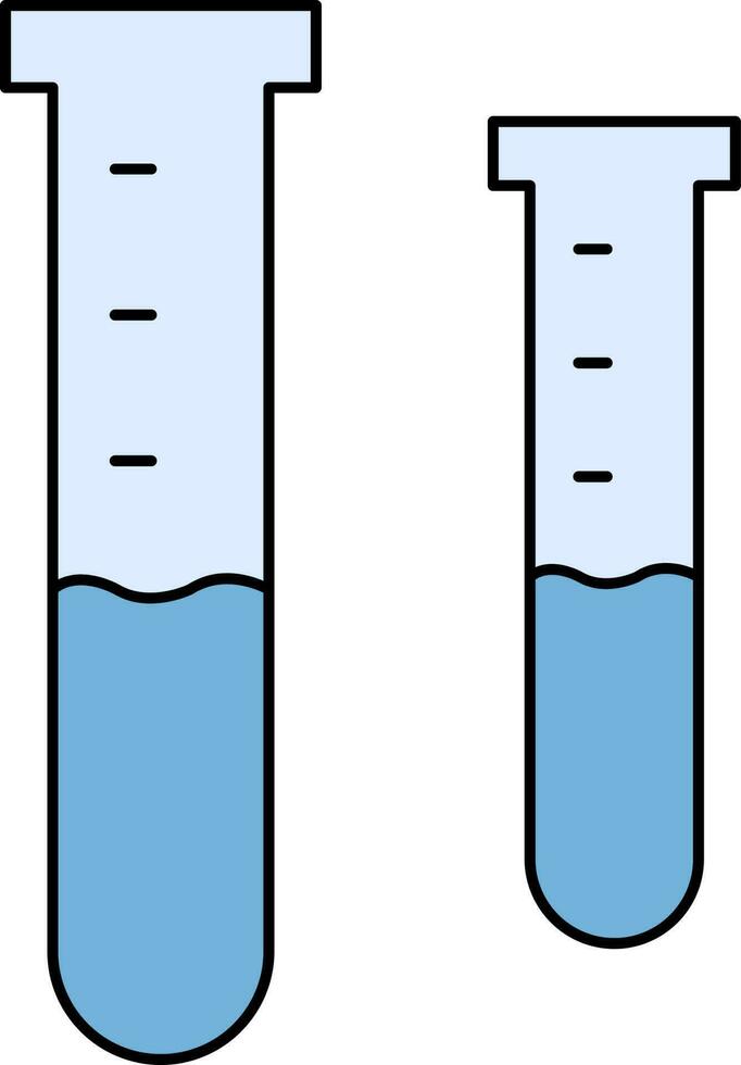 par de prueba tubos icono en azul color. vector