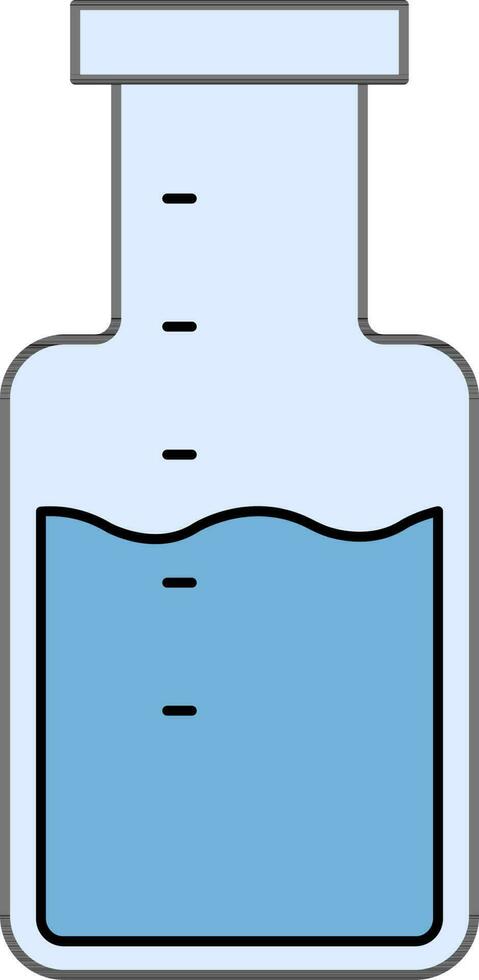 Chemical Flask Icon in Flat Style. vector