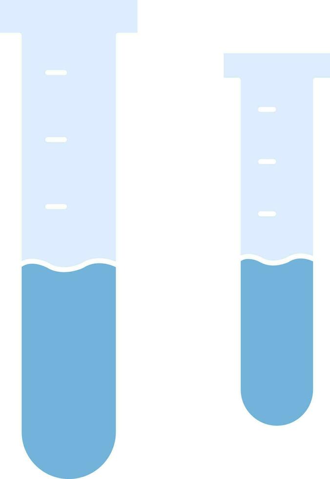 Pair Of Test Tubes Icon In Blue Color. vector