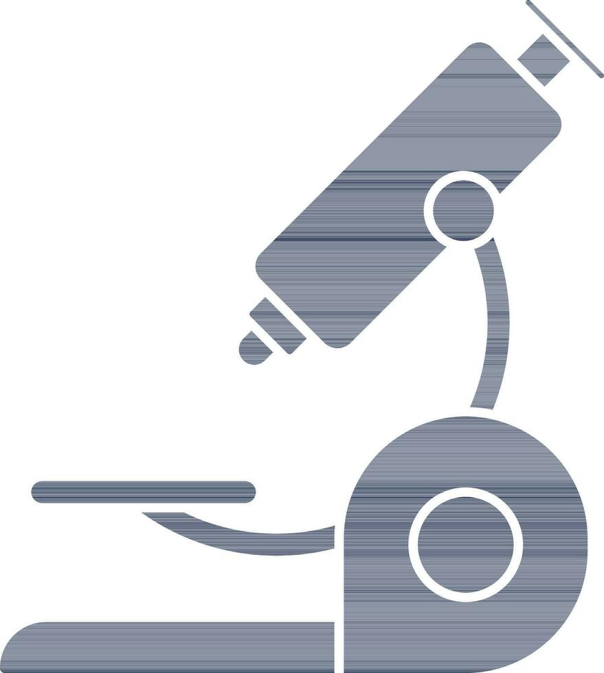 Microscope Icon in Blue and White Color. vector