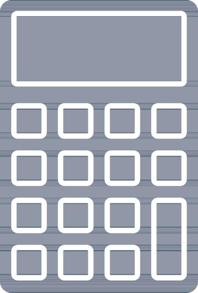 Calculator Vector in Blue and White Color.