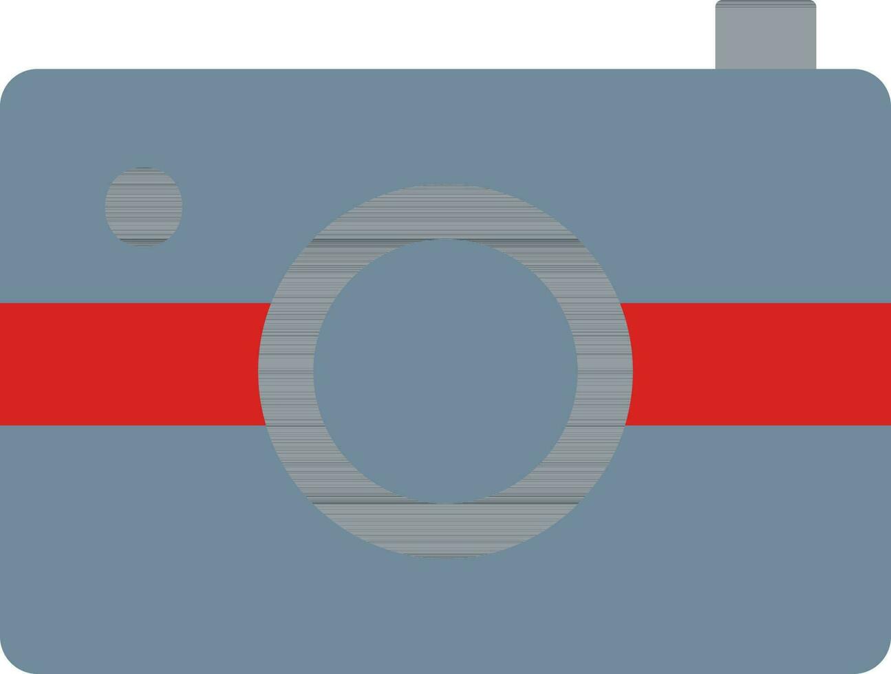 Camera Icon In Gray And Red Color. vector