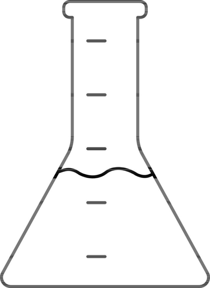 Chemical Flask Icon In Flat Style. vector