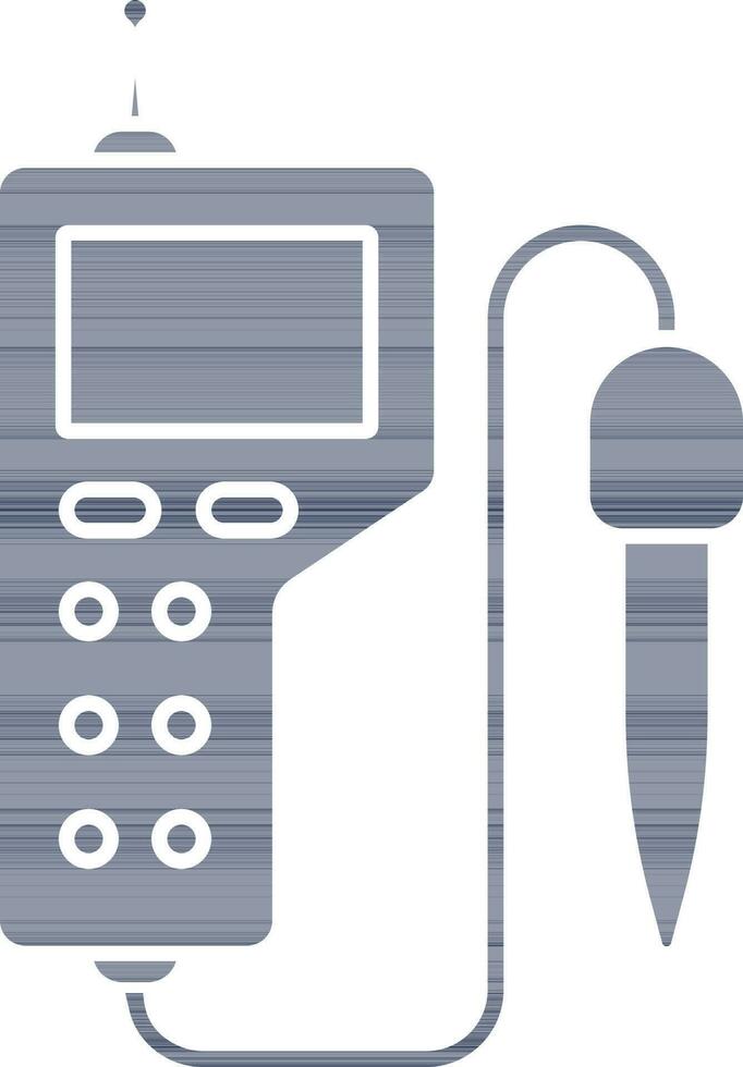 Vector Illustration Of PH Meter in Blue and White Color.