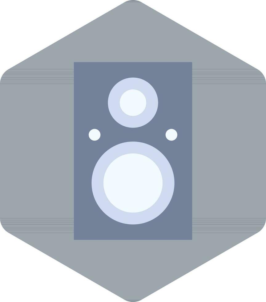 Isolated Speaker Icon On Hexagonal Shape. vector