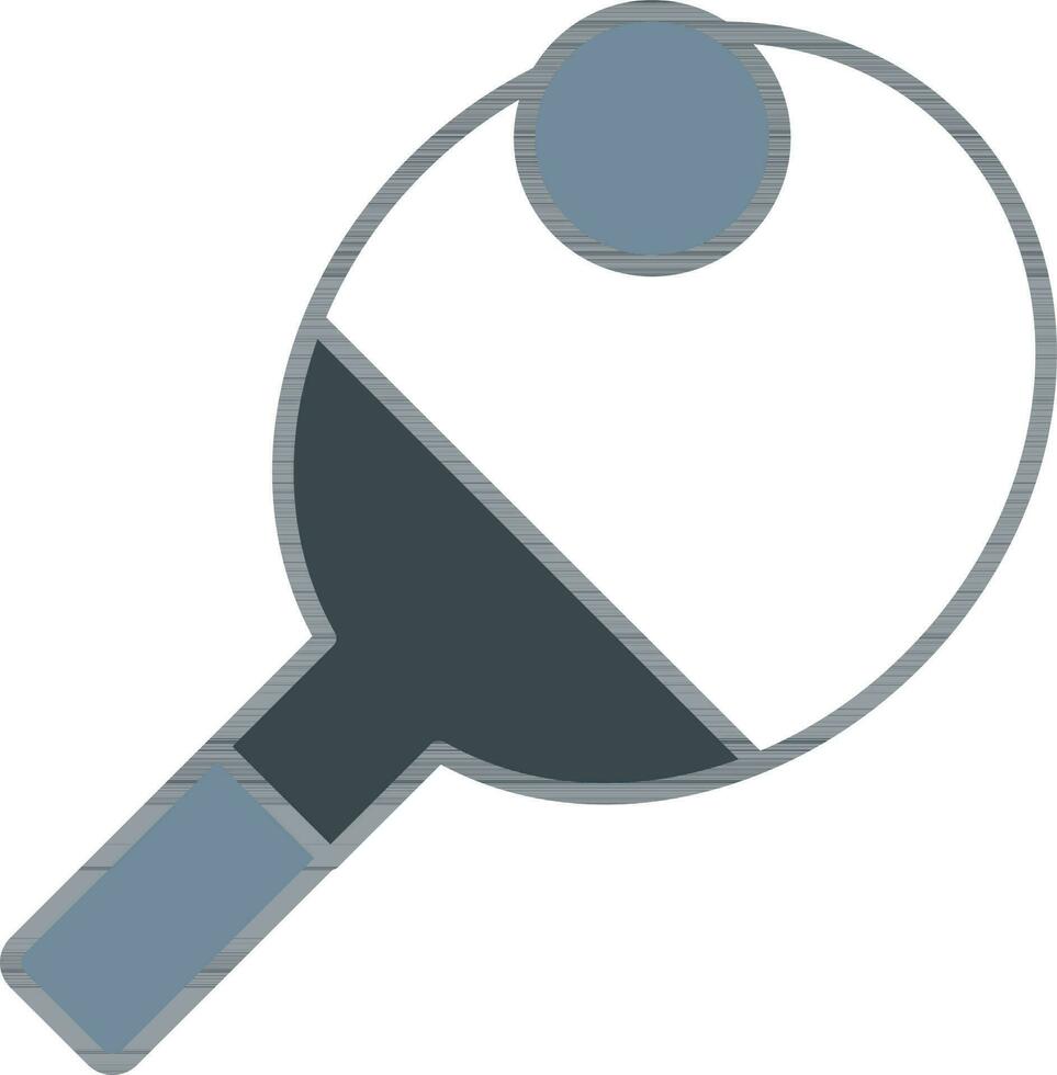 Table Tennis Icon In Gray And White Color. vector