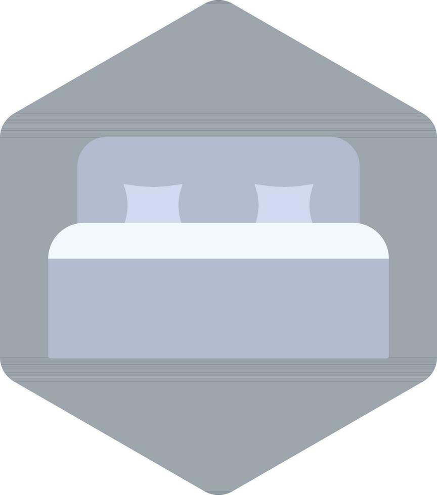 doble cama icono en gris color aislado. vector