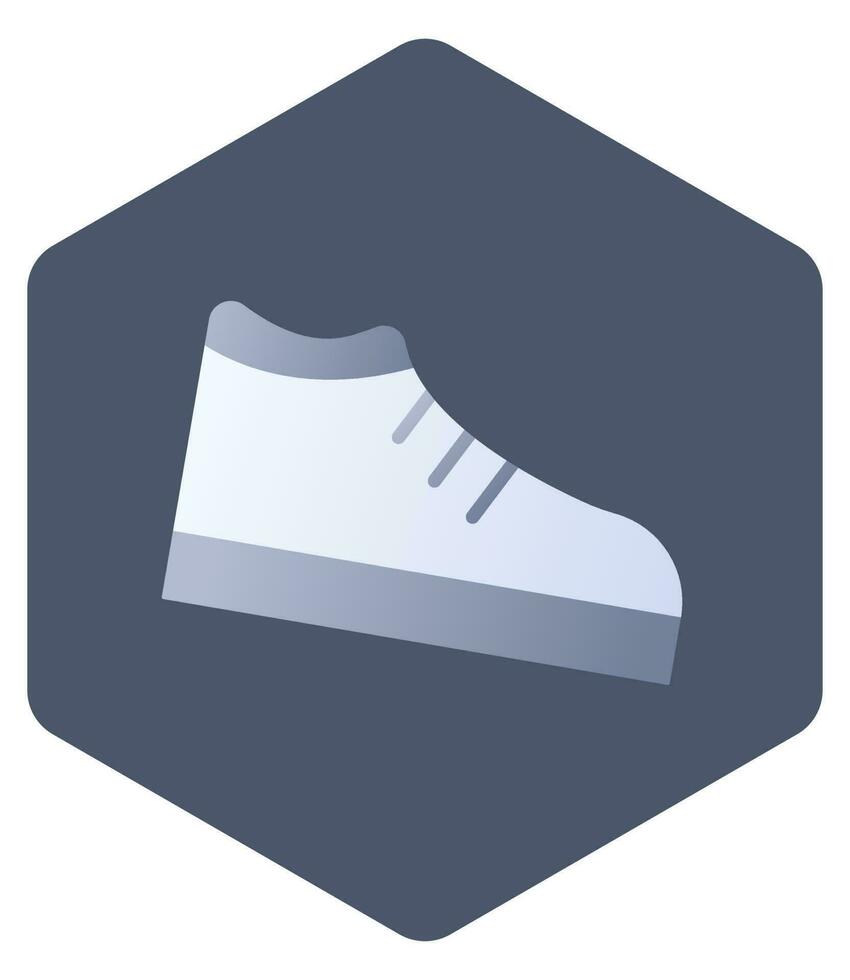 Illustration Of Shoes Icon Isolated On Blue Background. vector