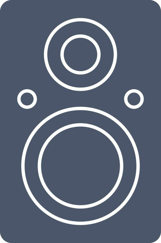 Illustration Of Speaker Icon In Blue And White Color. vector