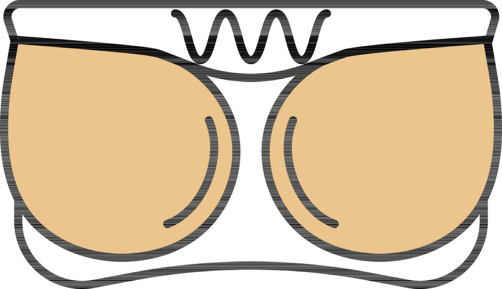 Backless Bra Icon in Flat Style. vector