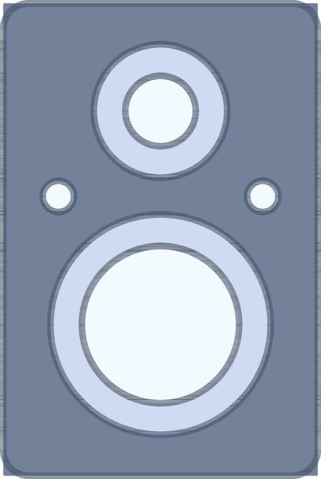 Illustration Of Speaker Icon In Blue And Gray Color. vector