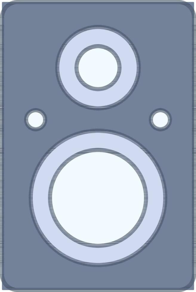 Illustration Of Speaker Icon In Blue And Gray Color. vector