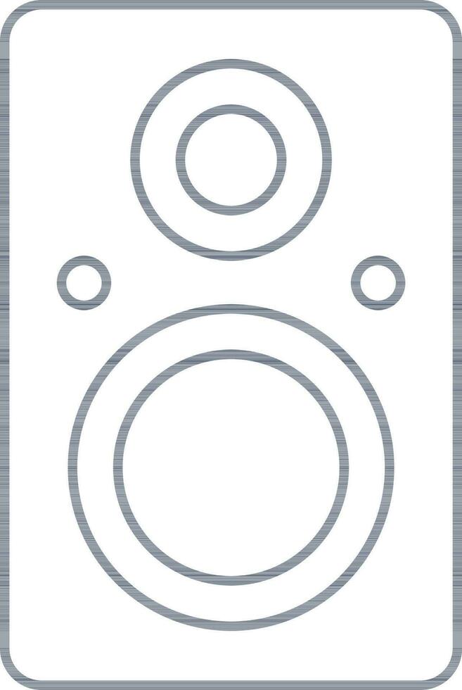 Illustration Of Speaker Icon In Outline Style. vector