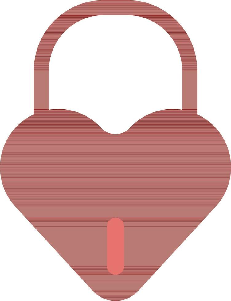 Isolated Heart Lock Icon in Flat Style. vector
