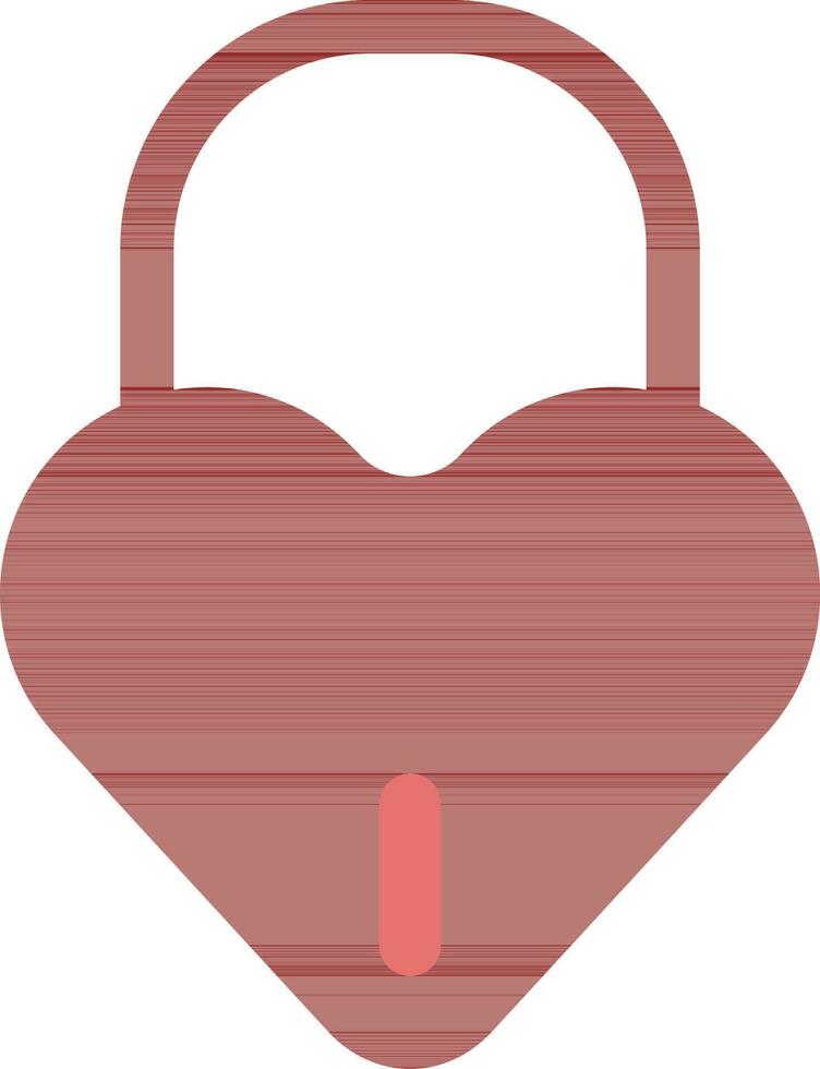 aislado corazón bloquear icono en plano estilo. vector