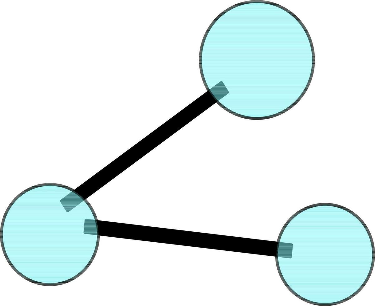 Blue networking connection on white background. vector