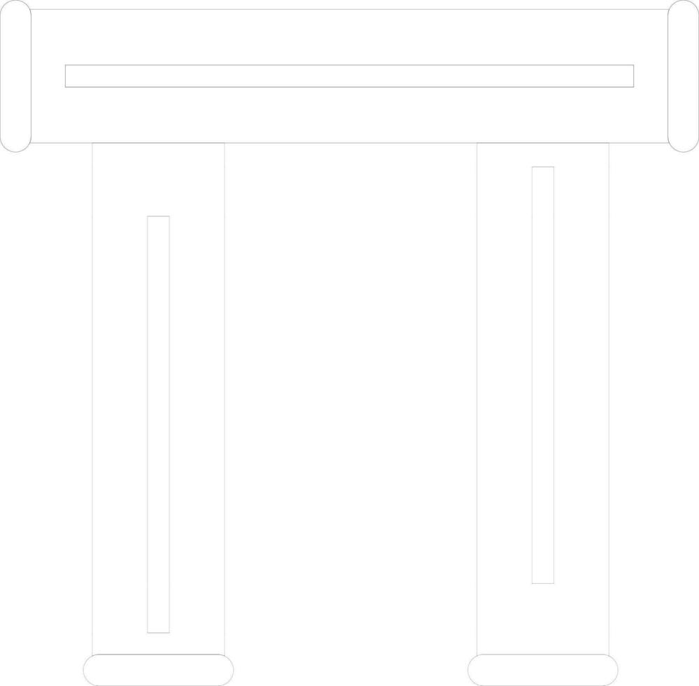 Pipeline made by black line art illustration. vector