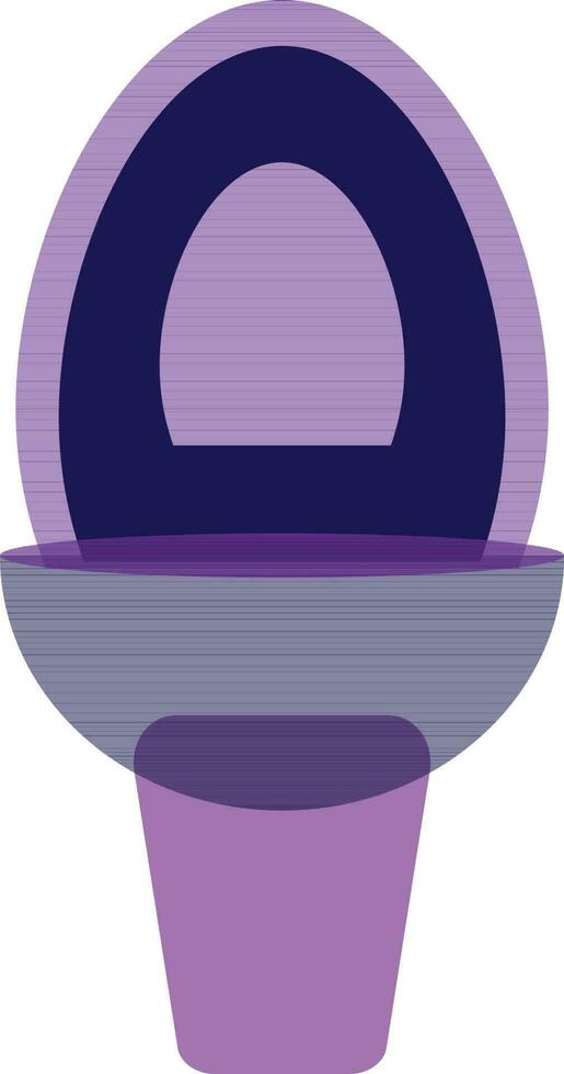 aislado púrpura baño asiento en plano estilo. vector