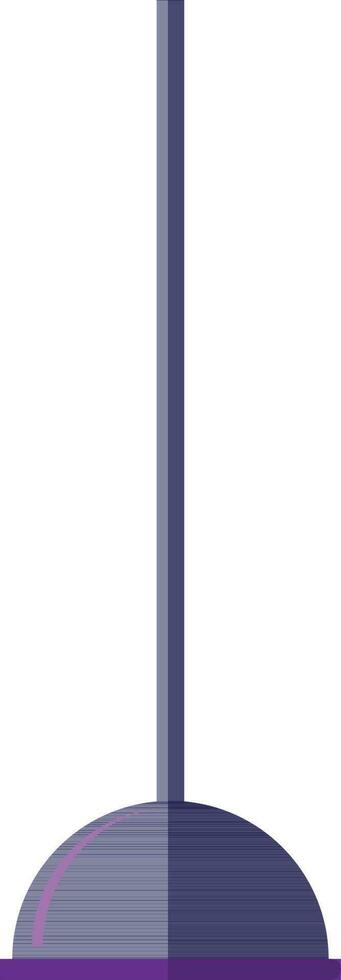 Flat style plumbing plunger in purple color. vector
