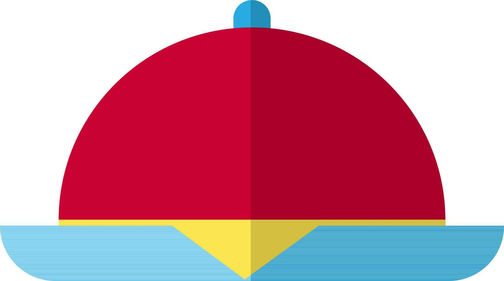 Red and blue serving tray. vector