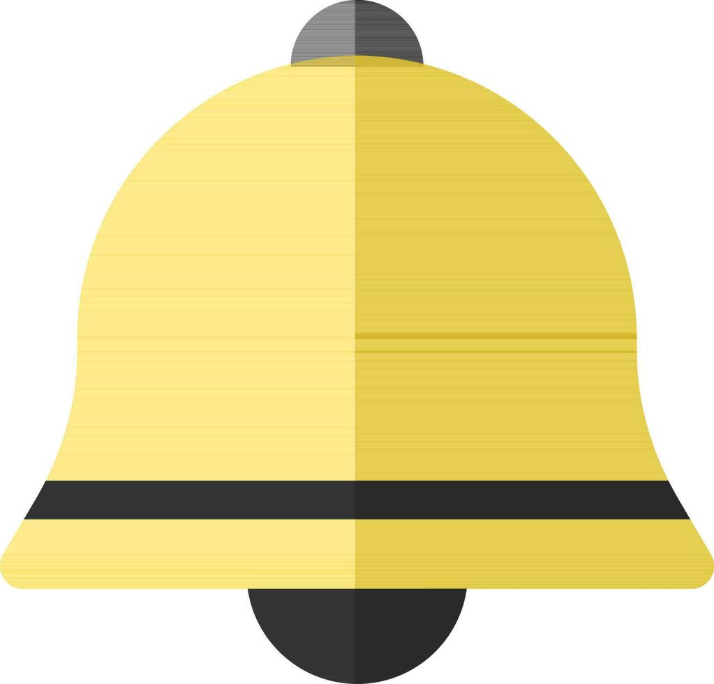 Isolated bell in yellow and black color. vector