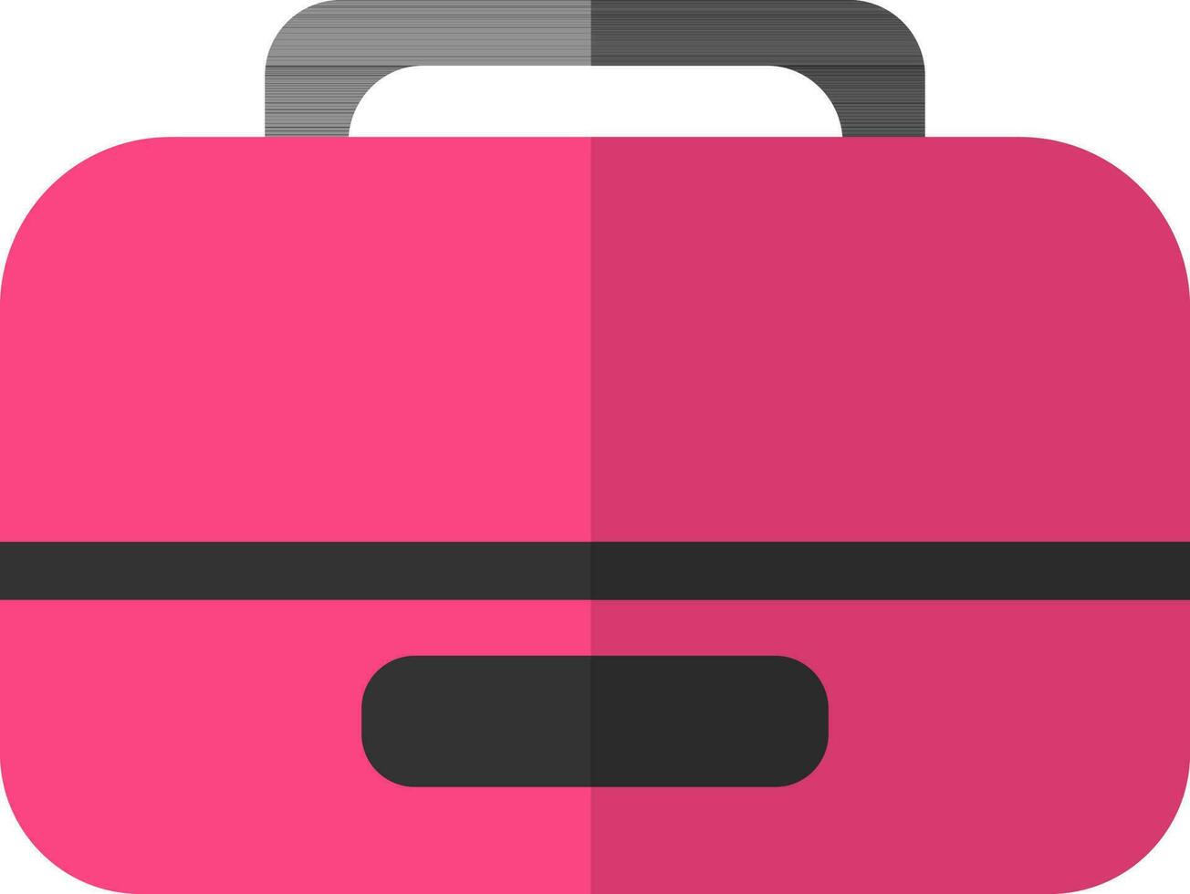 Illustration of a bag in black and pink color. vector