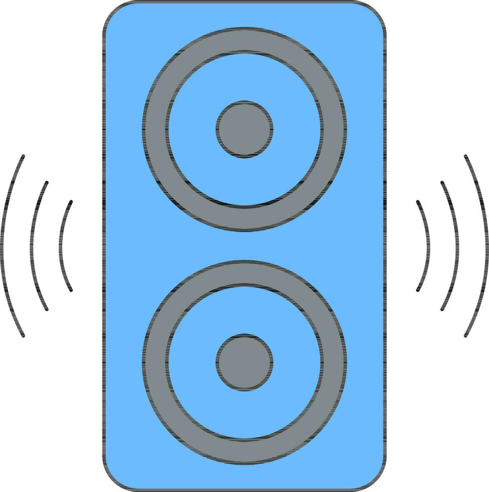 Speaker Icon In Blue And Gray Color. vector