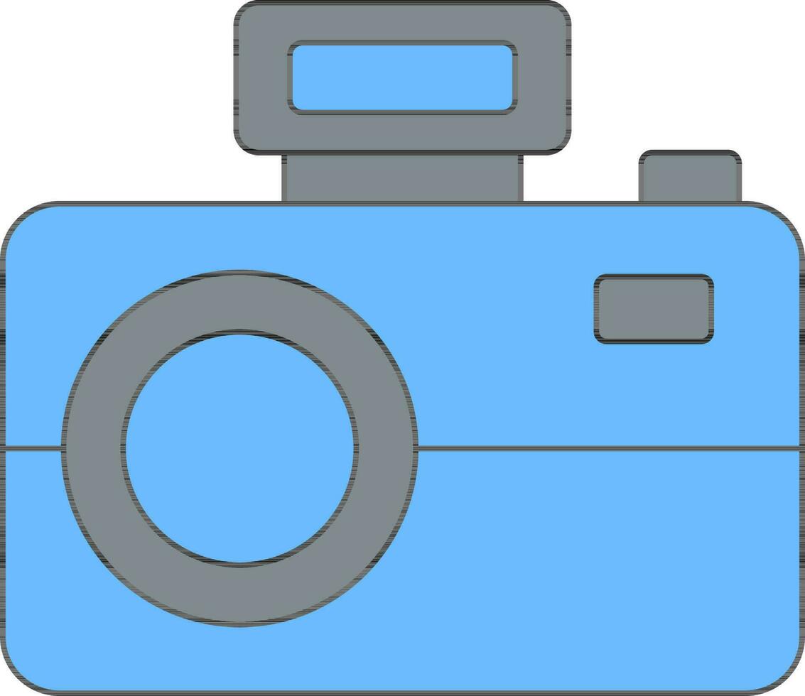 Camera Icon In Blue And Gray Color. vector