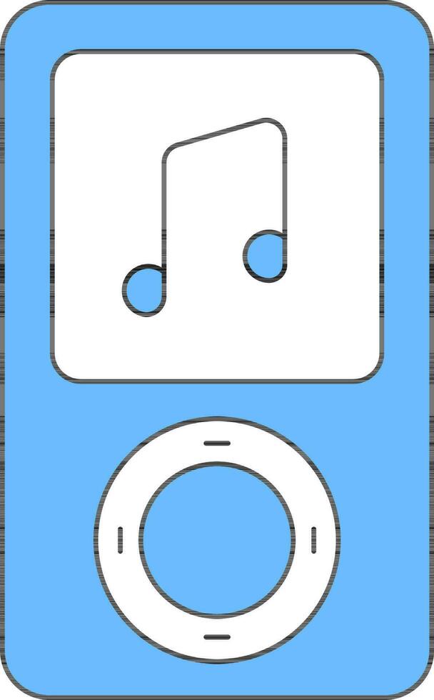 Ipod Icon In Blue And White Color. vector