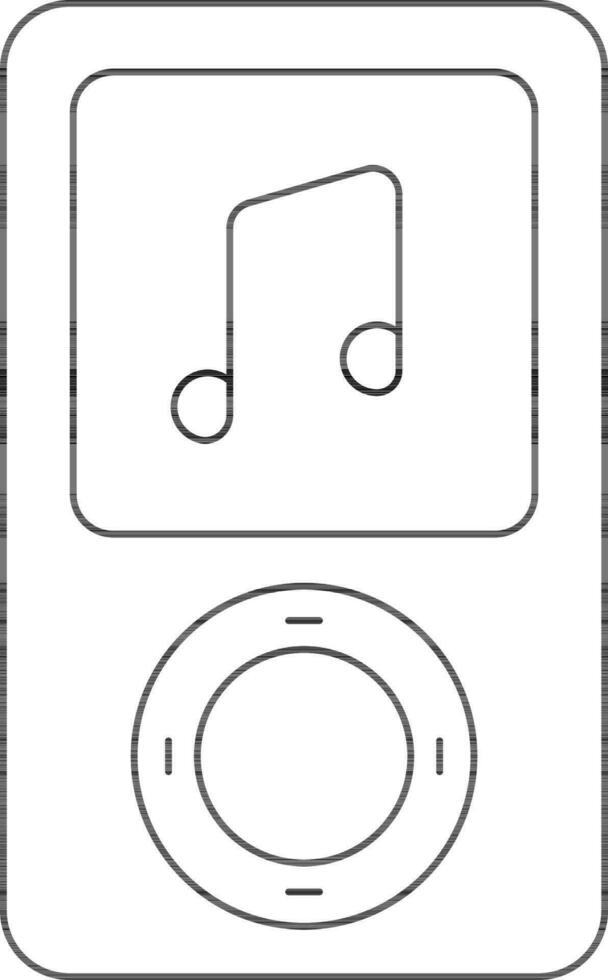 iPod icono en negro describir. vector