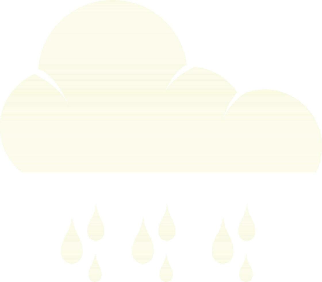 Illustration of rainy cloud with rain drops. vector