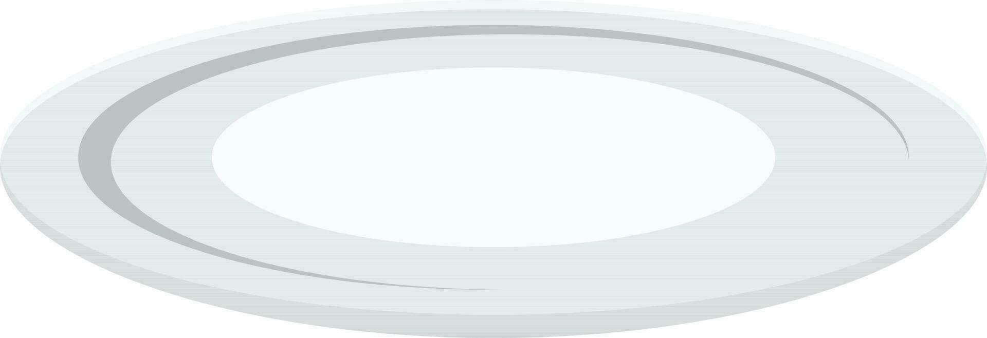 Isoalted illustration of an empty dish in flat style. vector