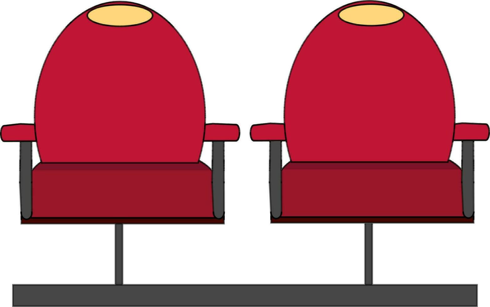 Flat illustration of theater seat. vector
