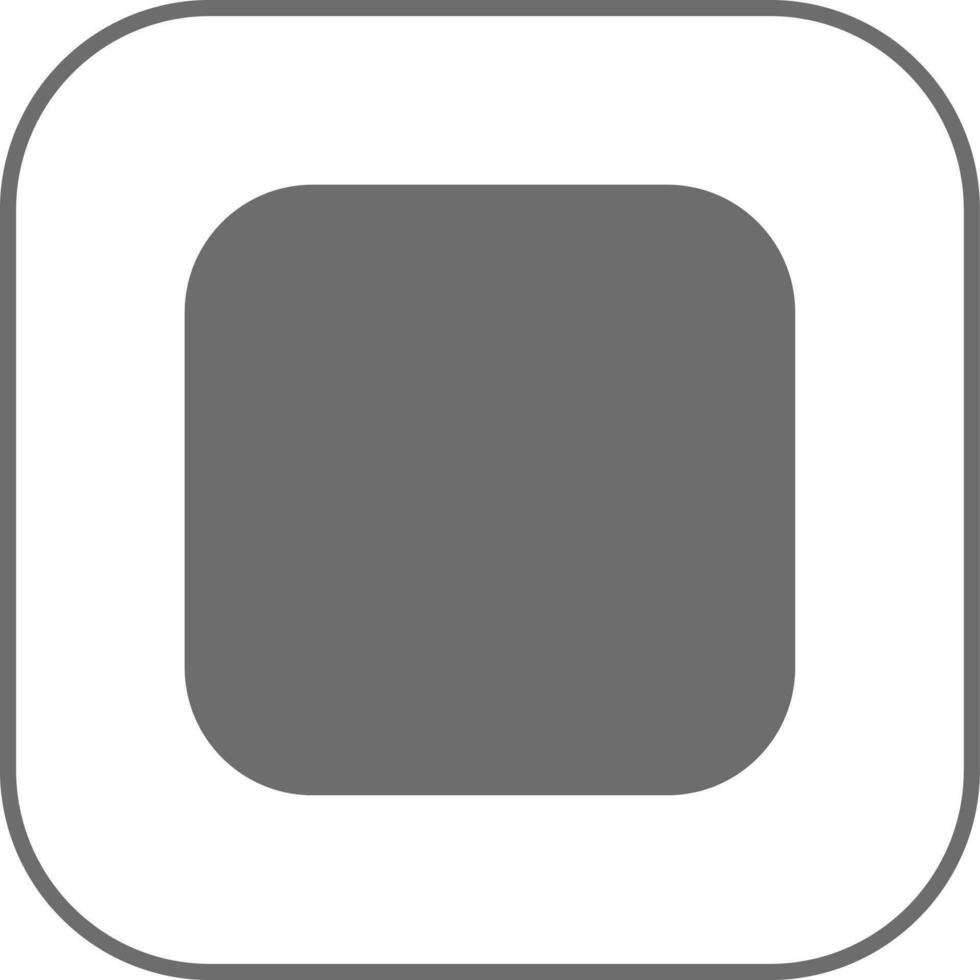 Icon of power button made with gray color. vector