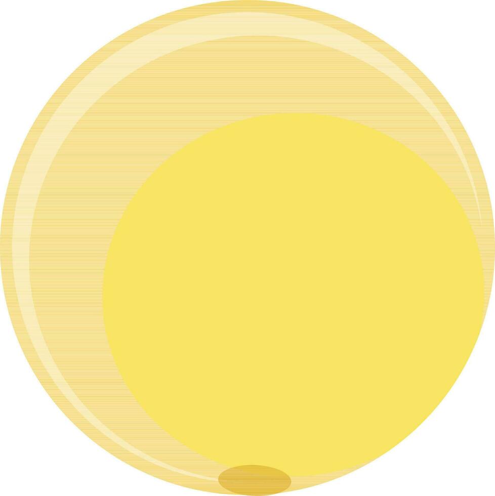 Vector illustration of ball in yellow color.