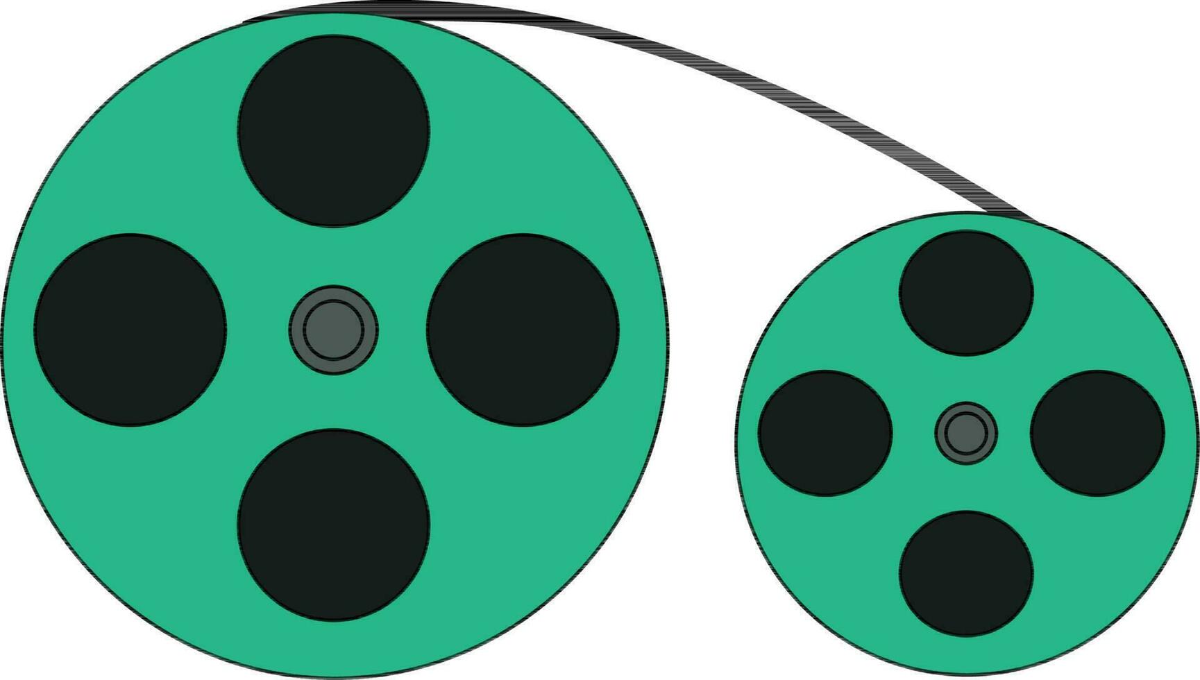 Flat illustration of film reel. vector