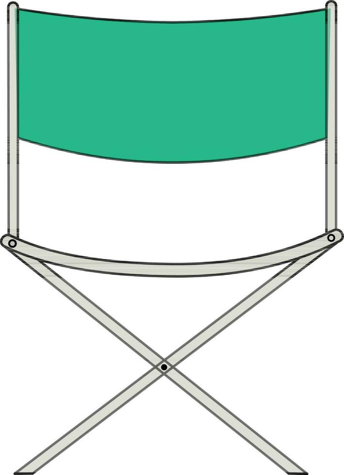 Flat illustration of director's chair. vector