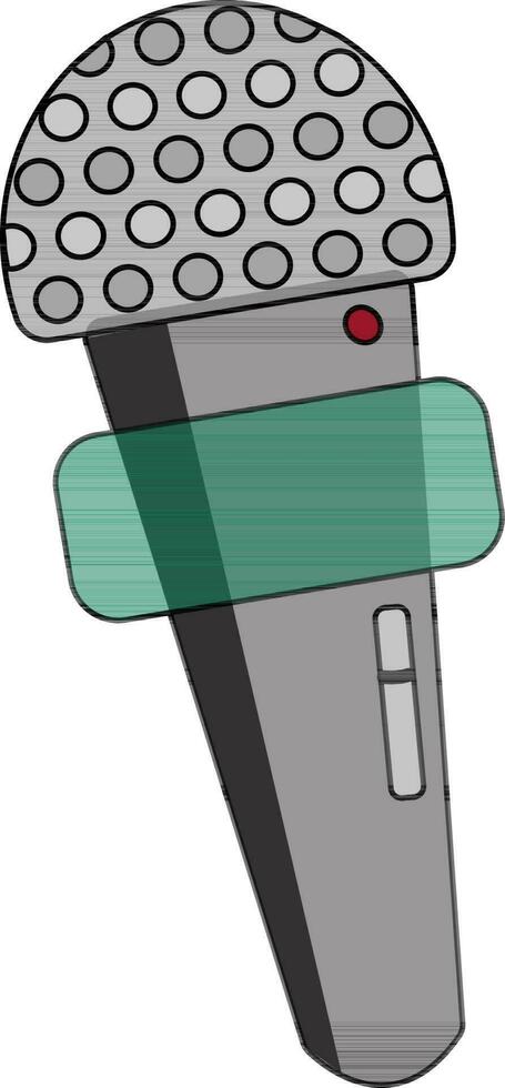 Illustration of microphone. vector