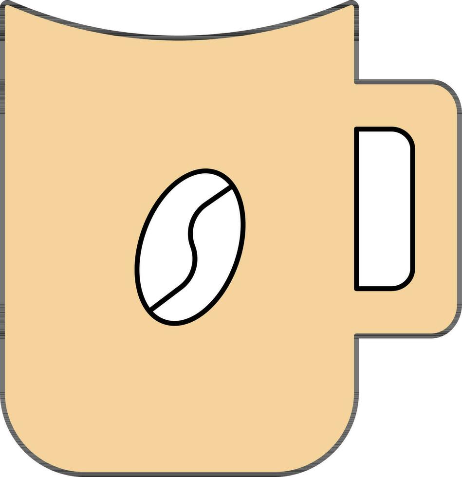 aislado café taza icono en plano estilo. vector