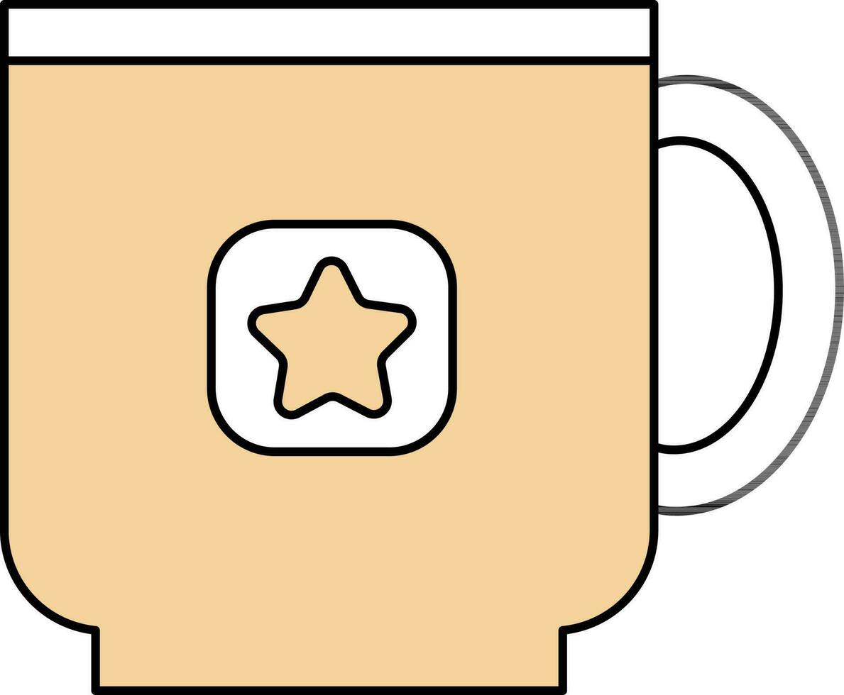 ilustración de taza icono en plano estilo. vector