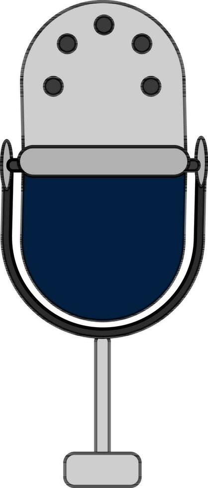 Flat illustration of microphone. vector