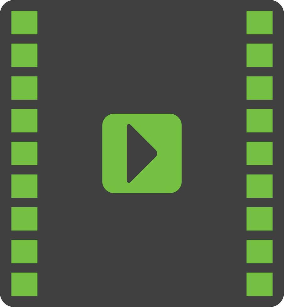 vídeo icono en color para multimedia concepto. vector