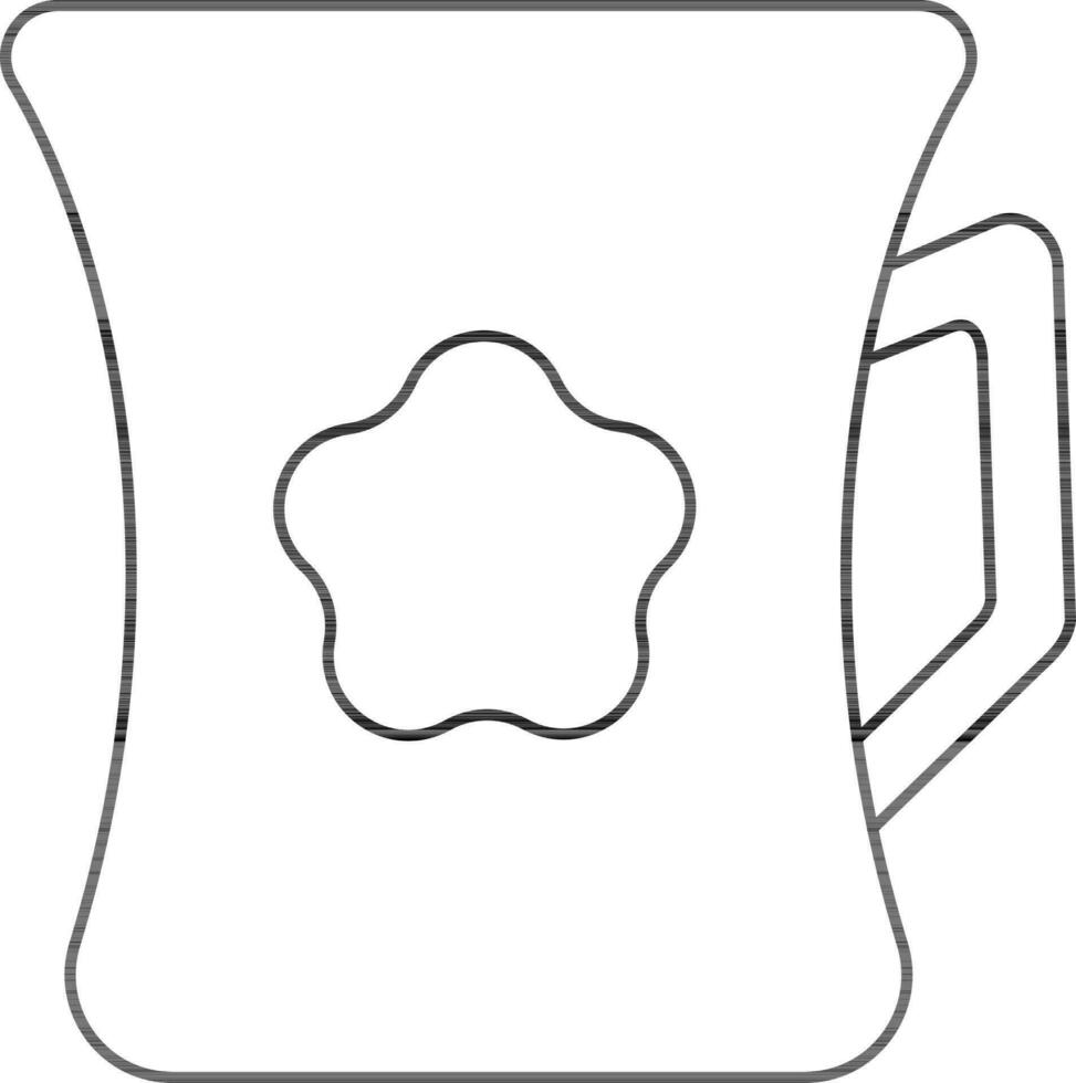 Vector Illustration of Cup Icon in Line Art.